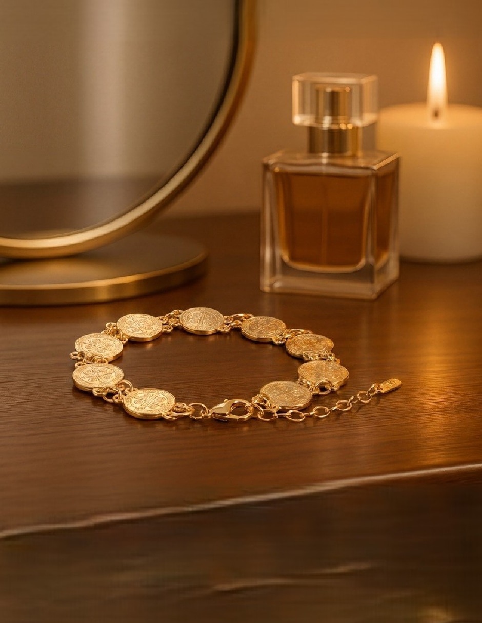 Pulsera Horoz 18 K con acabado chapa de oro