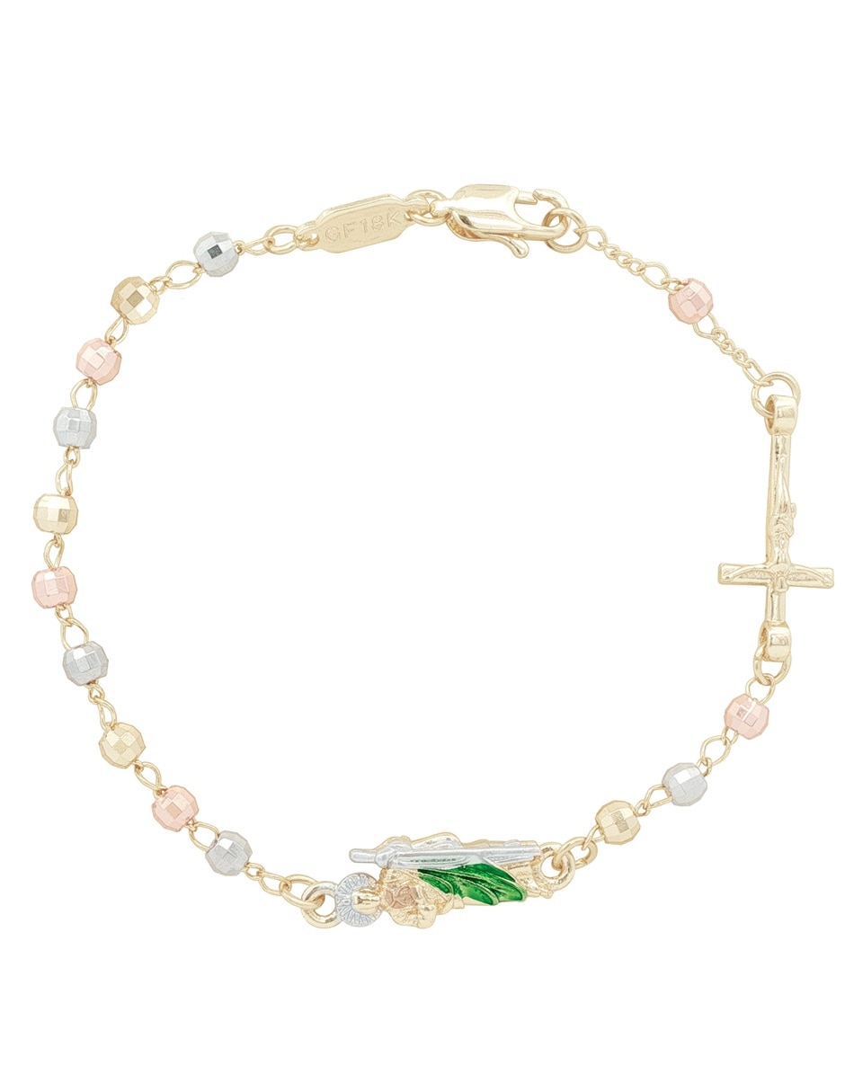 Pulsera 18 K con acabado chapa de oro