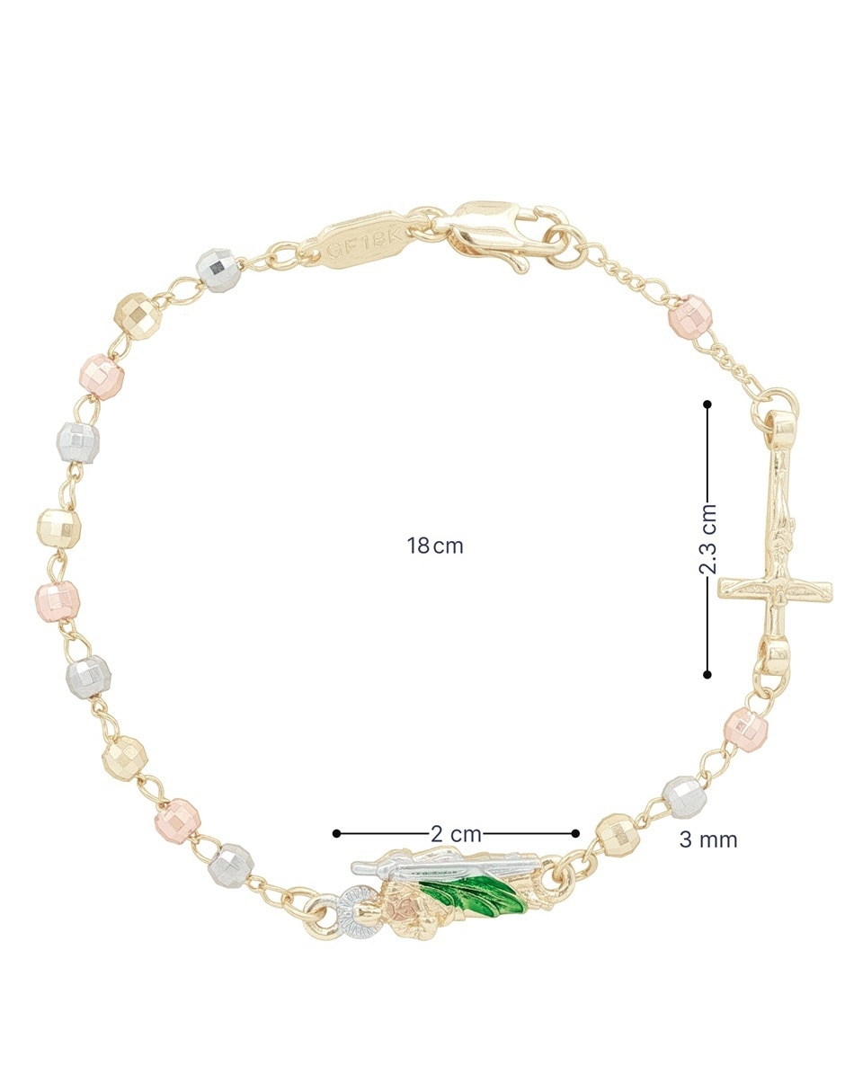 Pulsera Horoz 18 K con acabado chapa de oro