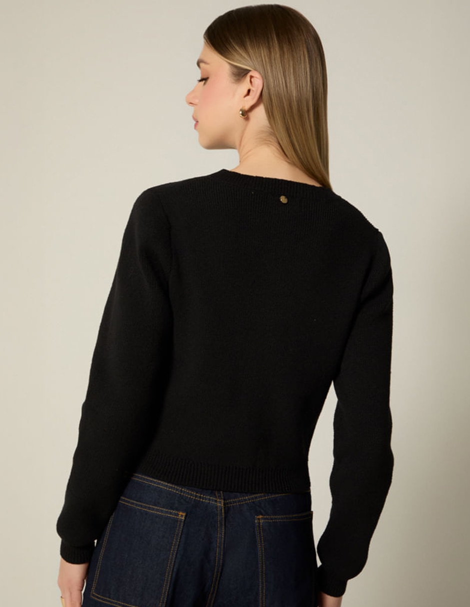 Suéter cuello redondo para mujer 3