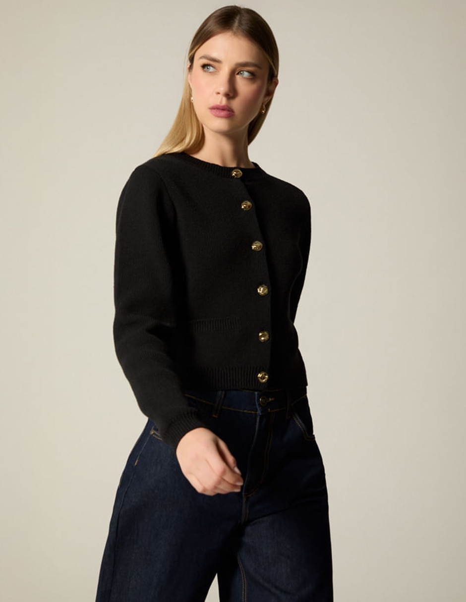 Suéter cuello redondo para mujer 6