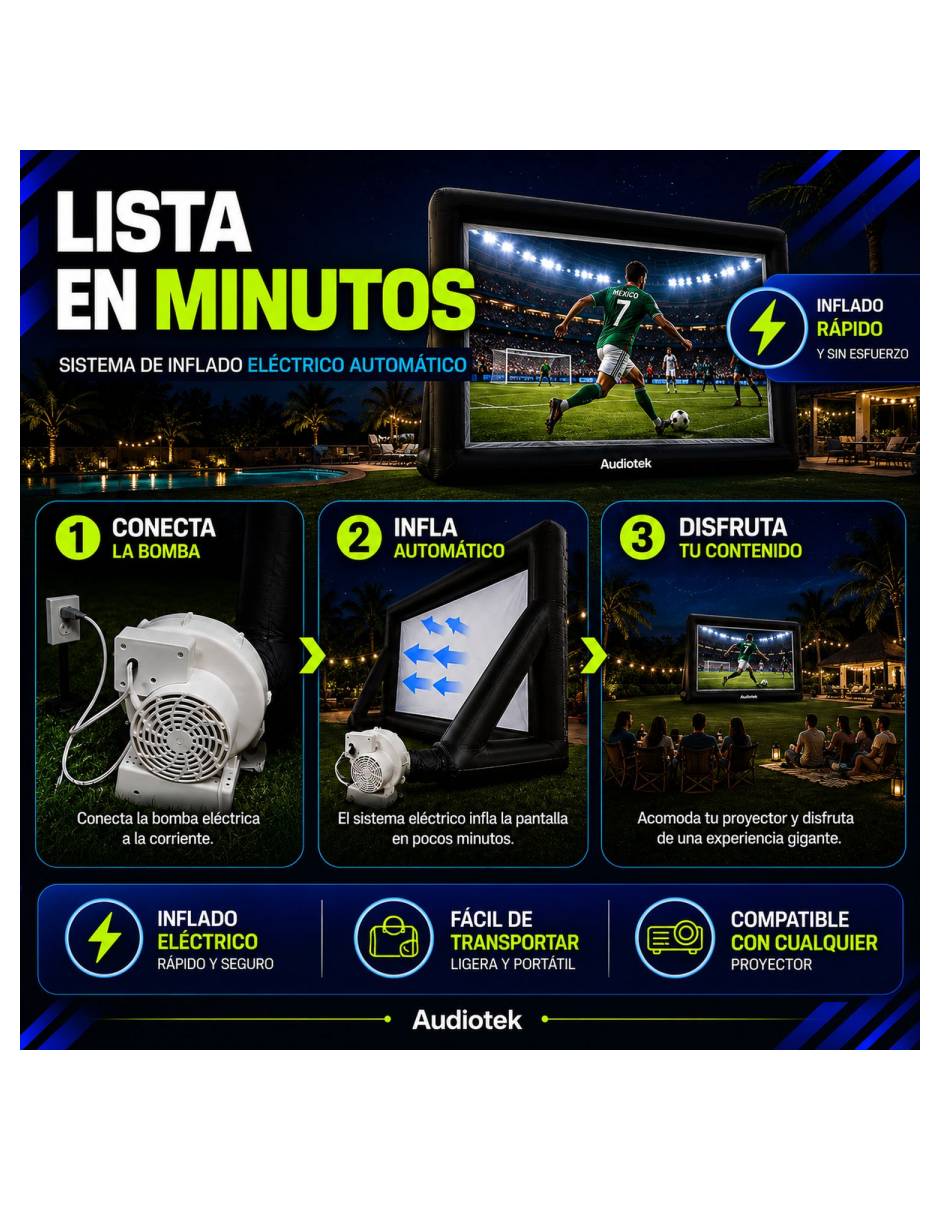 Pantalla proyector eléctrica MKZ-Pantainfla16 6