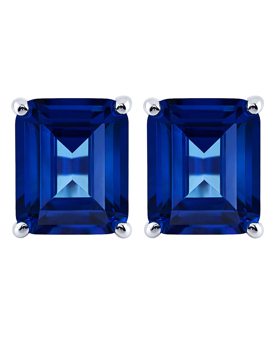Broqueles de plata P 925 zafiro