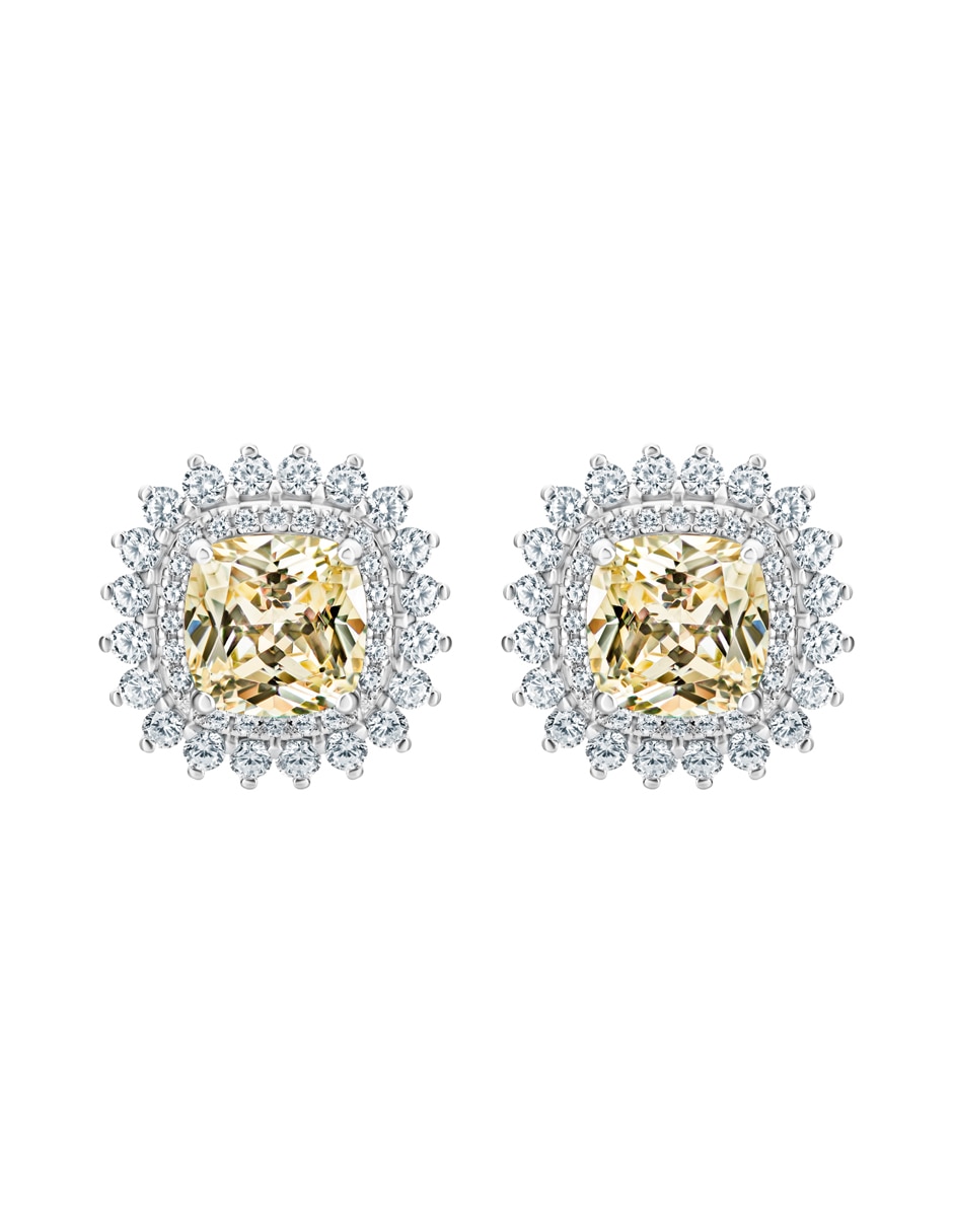 Broqueles de plata P 925 con acabado brillante topacio