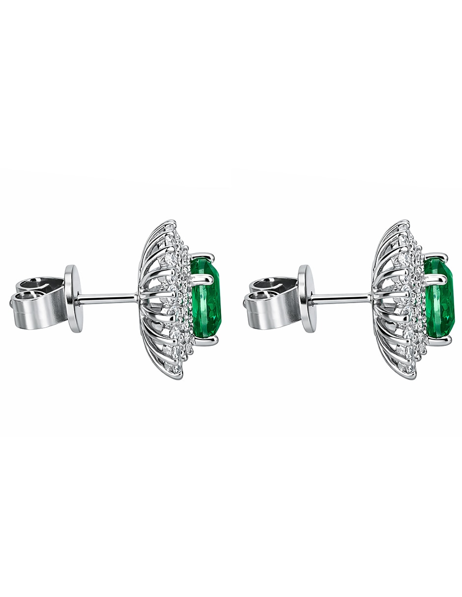 Broqueles Gladkova Joyería de plata P 925 con acabado brillante turmalina
