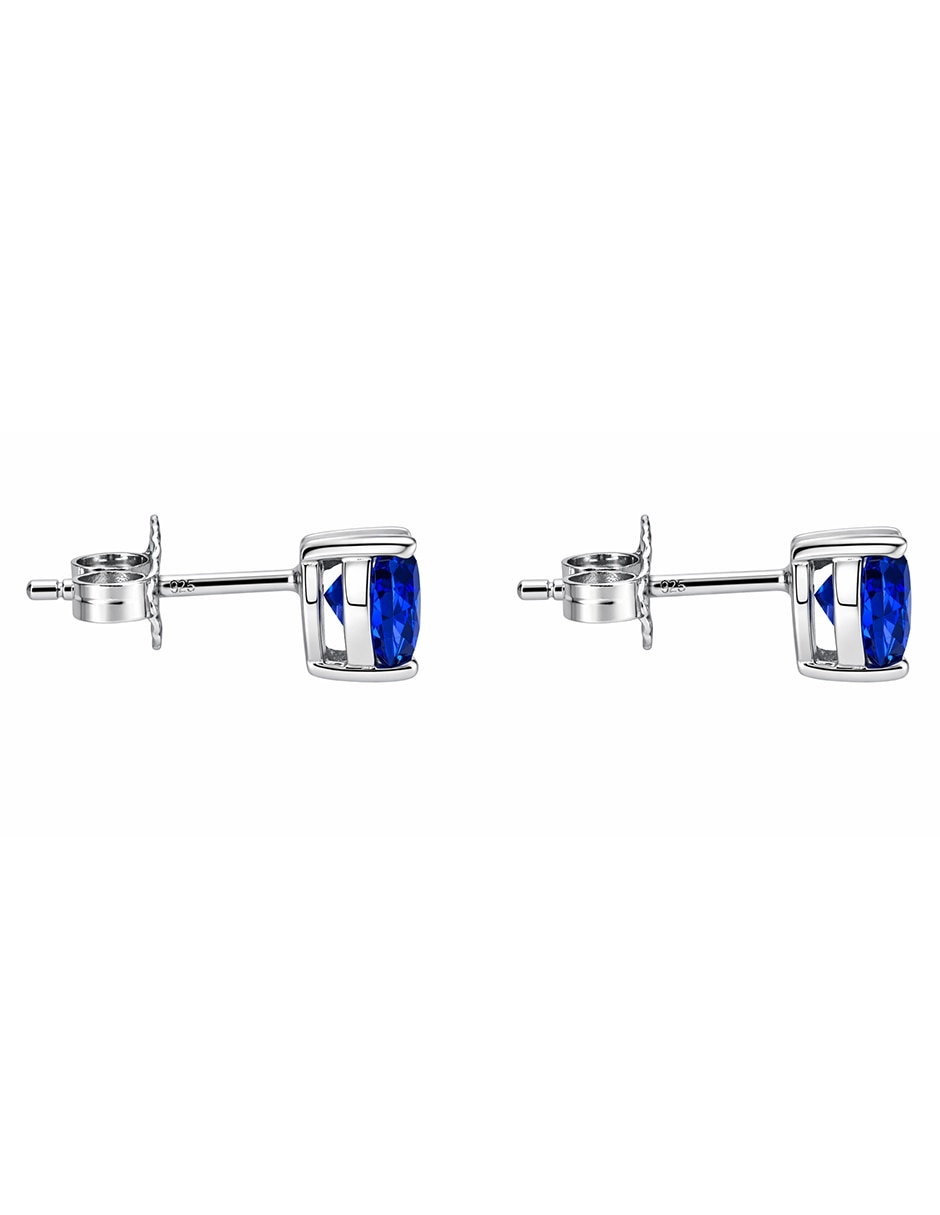 Broqueles de corazón Gladkova Joyería de plata P 925 zafiro