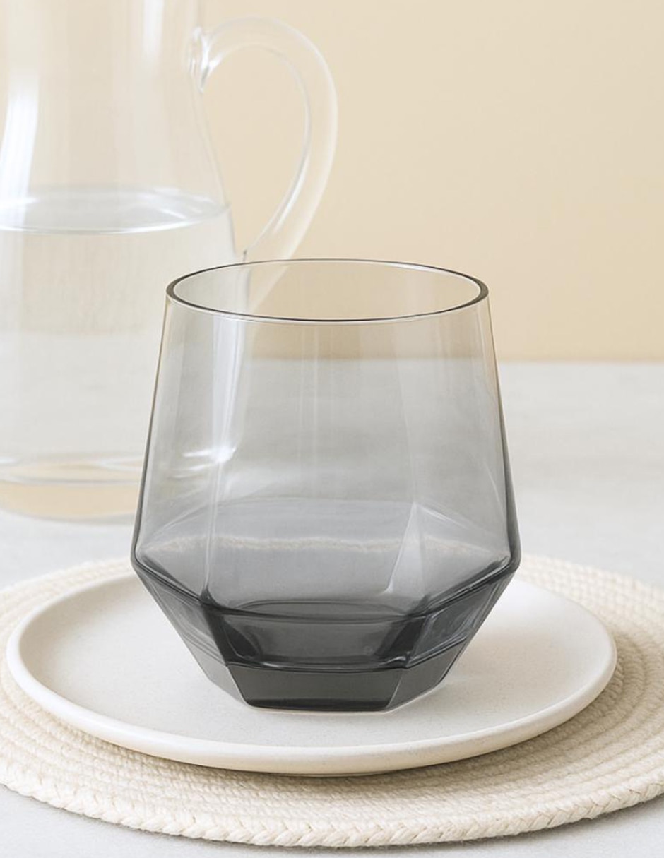 Vaso on the rocks cristar rotterdam color de vidrio con 6 piezas