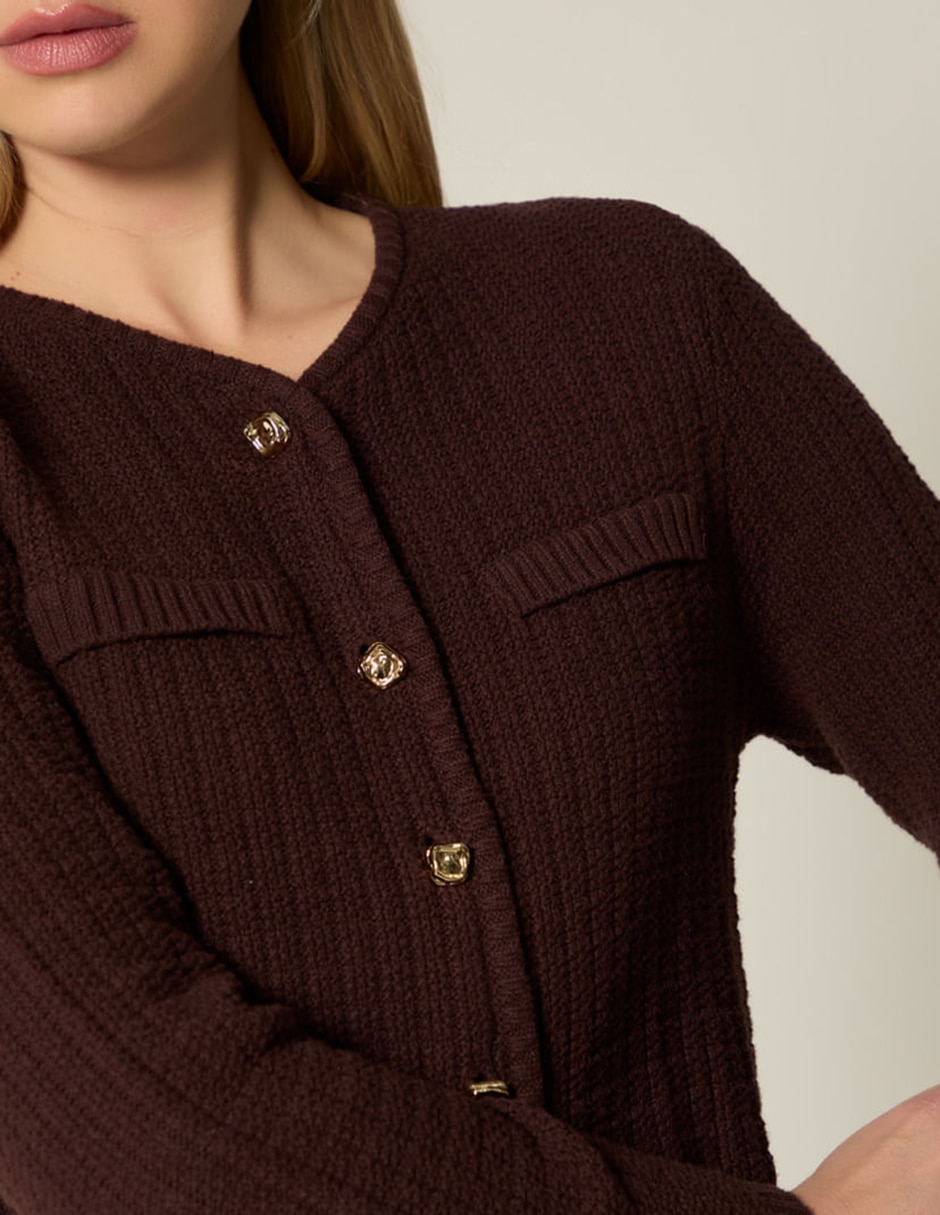 Suéter studio f cuello v para mujer
