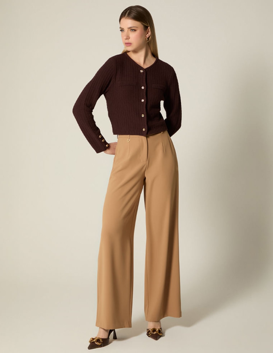Suéter studio f cuello v para mujer