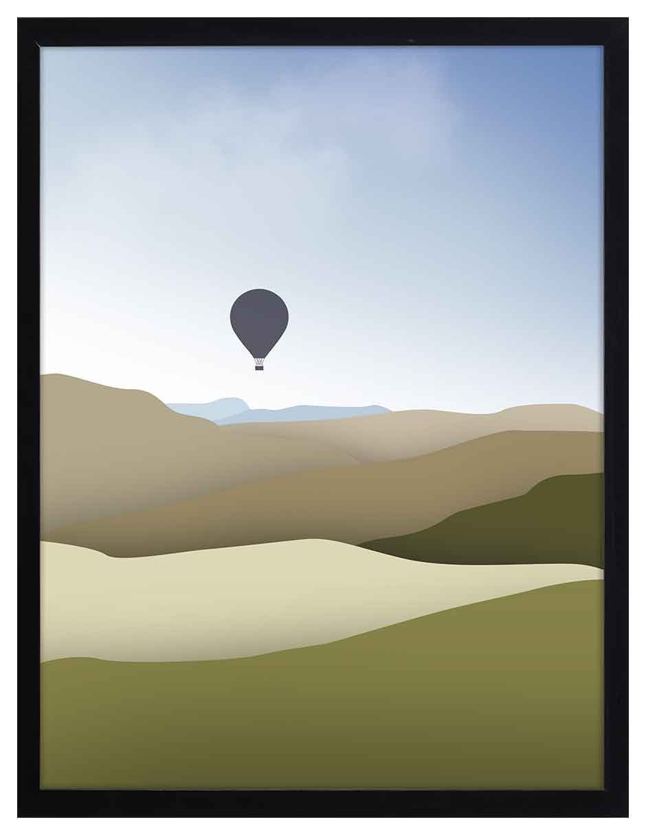 Cuadro decorativo paisajes ilustrados