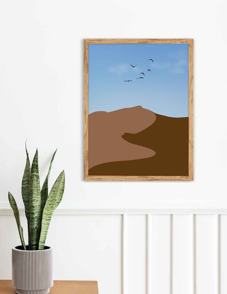 Cuadro decorativo paisajes ilustrados 2