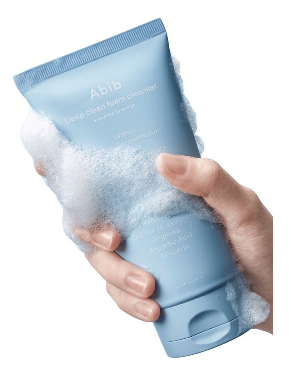 Facial espuma limpiadora de limpieza profunda con espuma de sedum y ácido hialurónico Abib para hidratar