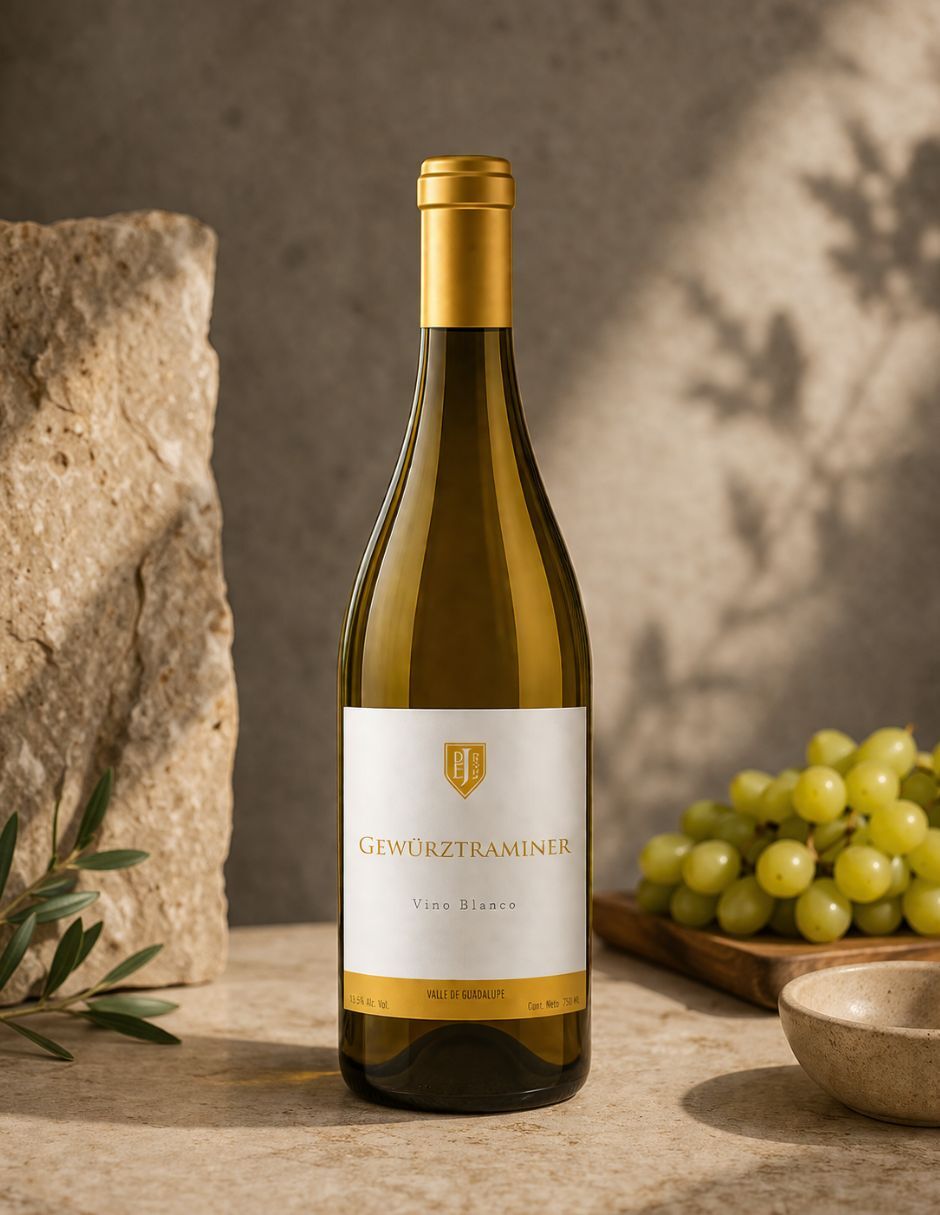 Vino blanco gewurztraminer Wineroots México 750 ml