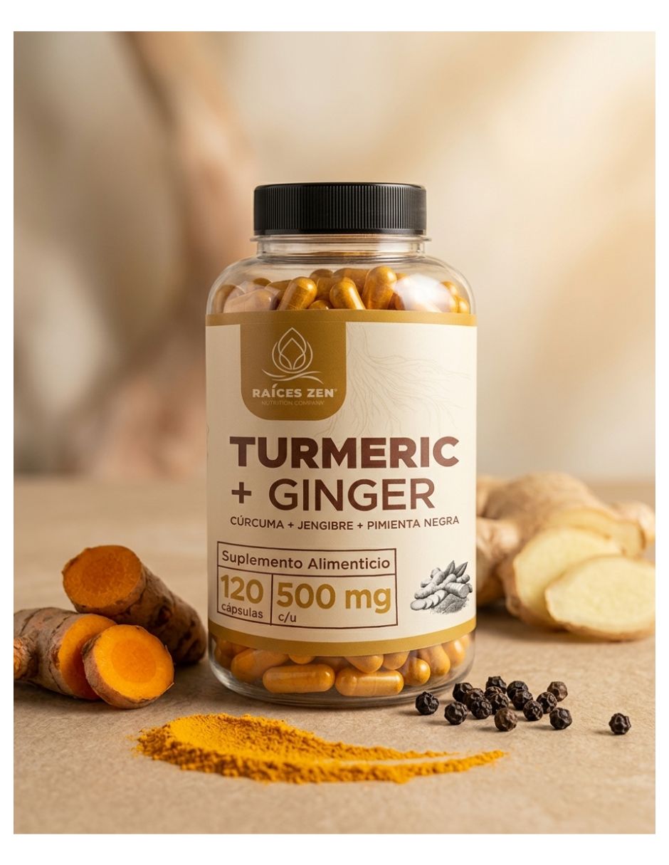 Turmeric + ginger Raíces Zen con cúrcuma y jengibre