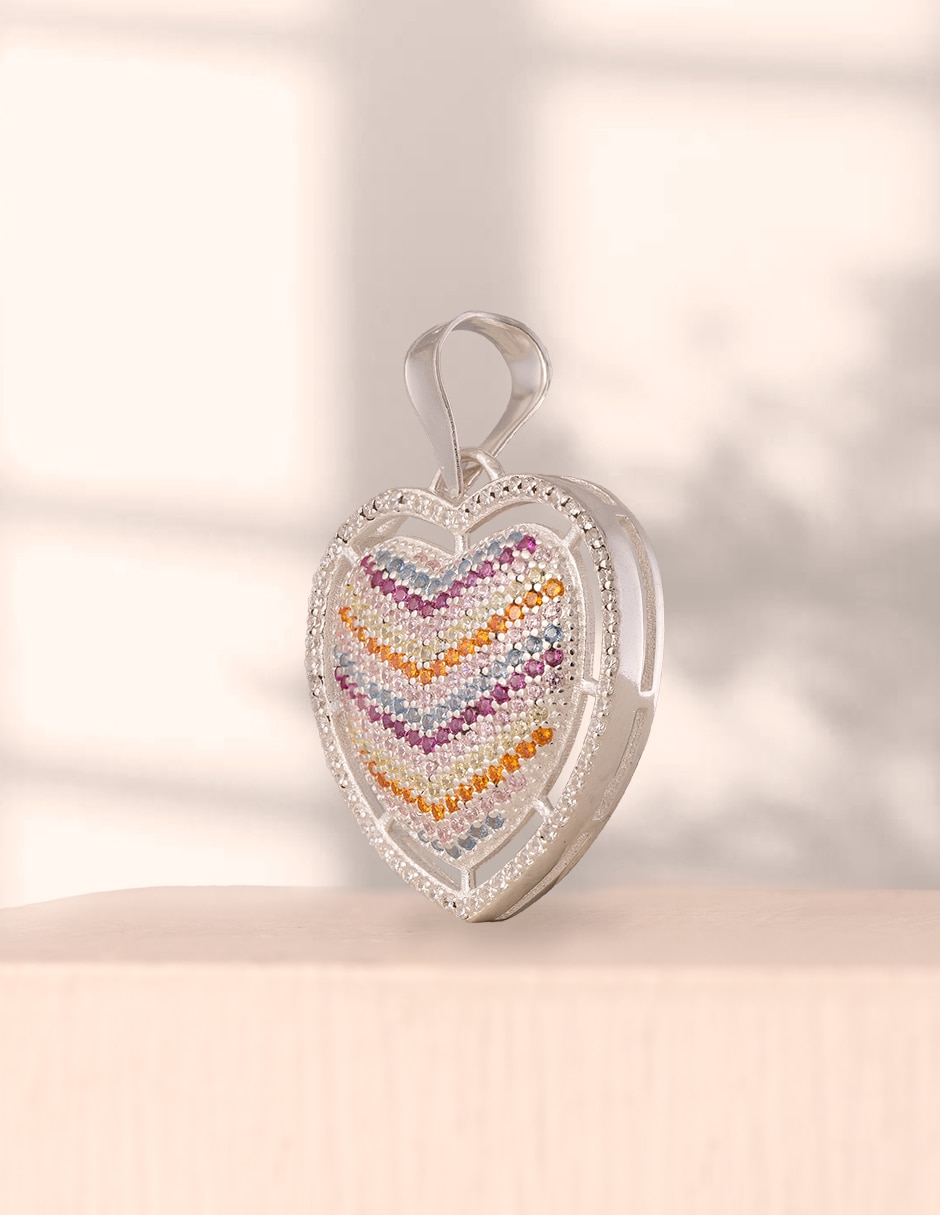 Dije de Corazón Unlimited By Ob de plata P 925 zirconia