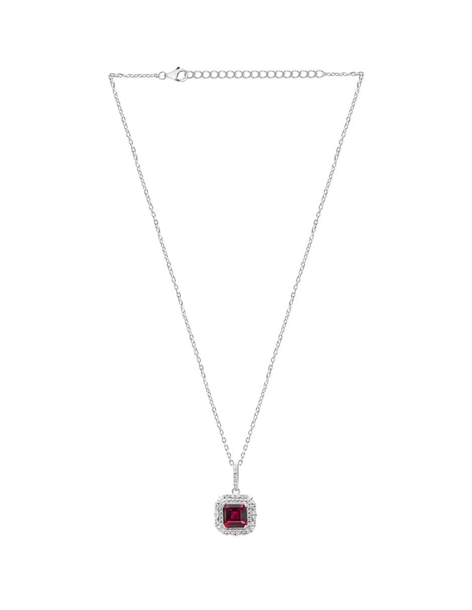 Collar con dije cuadrado Gladkova Joyería de plata P 925