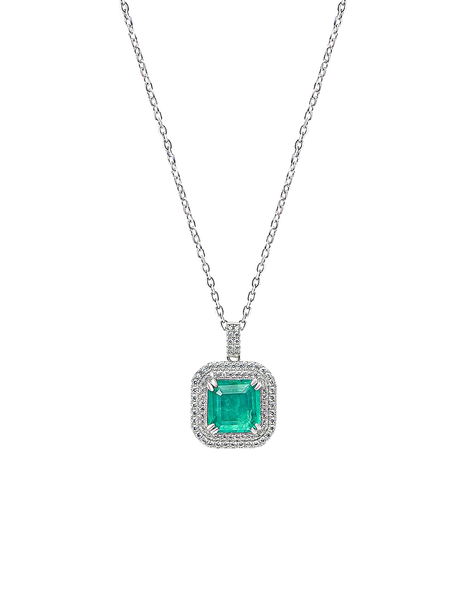 Collar con dije cuadrado Gladkova Joyería de plata P 925
