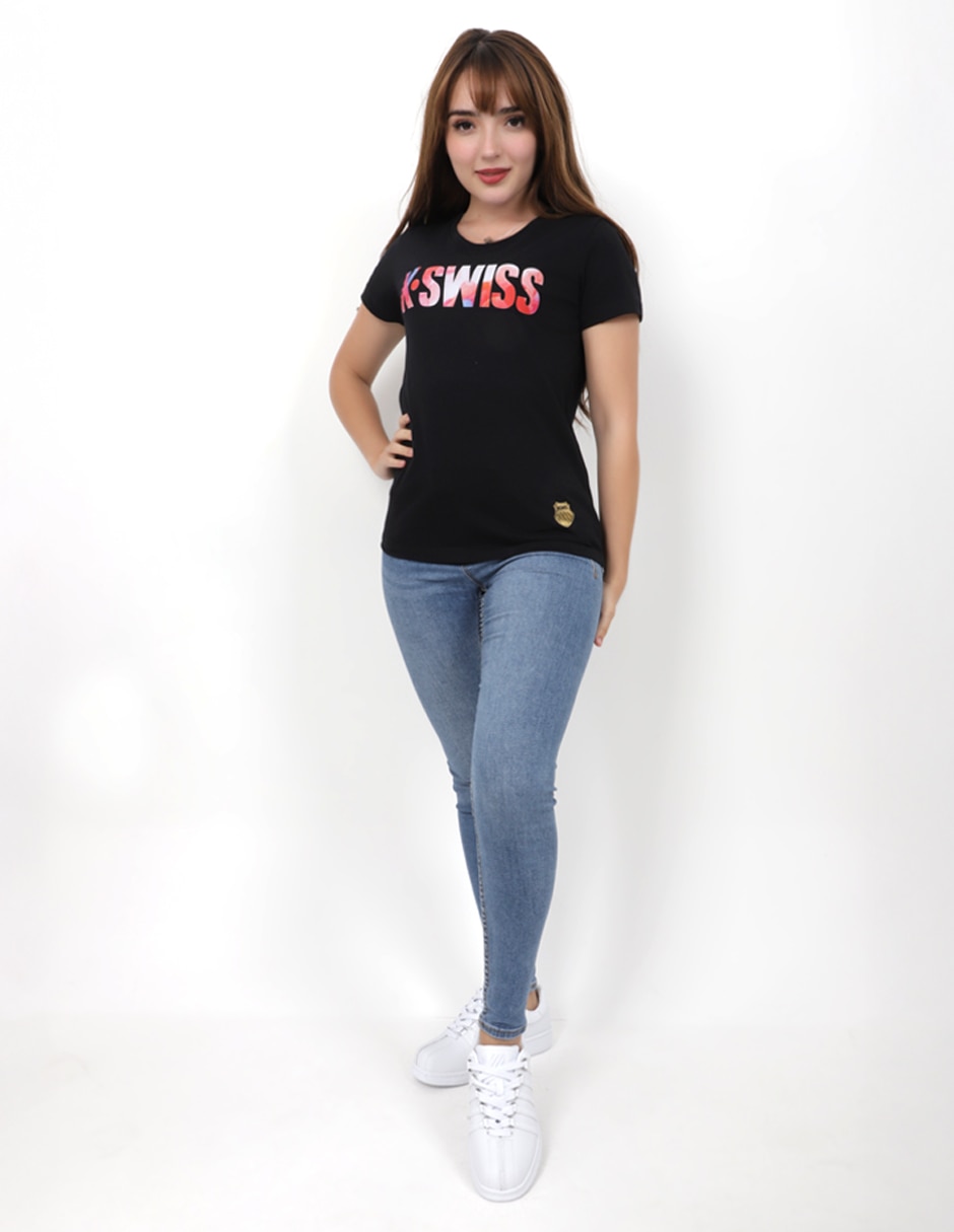 Playera manga corta Agatha cuello redondo para mujer Playera manga corta Agatha cuello redondo para mujer