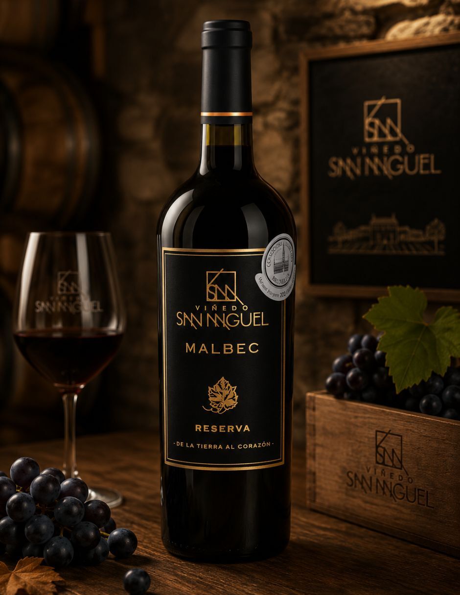 Vino tinto malbec Viñedo San miguel México 750 ml 2