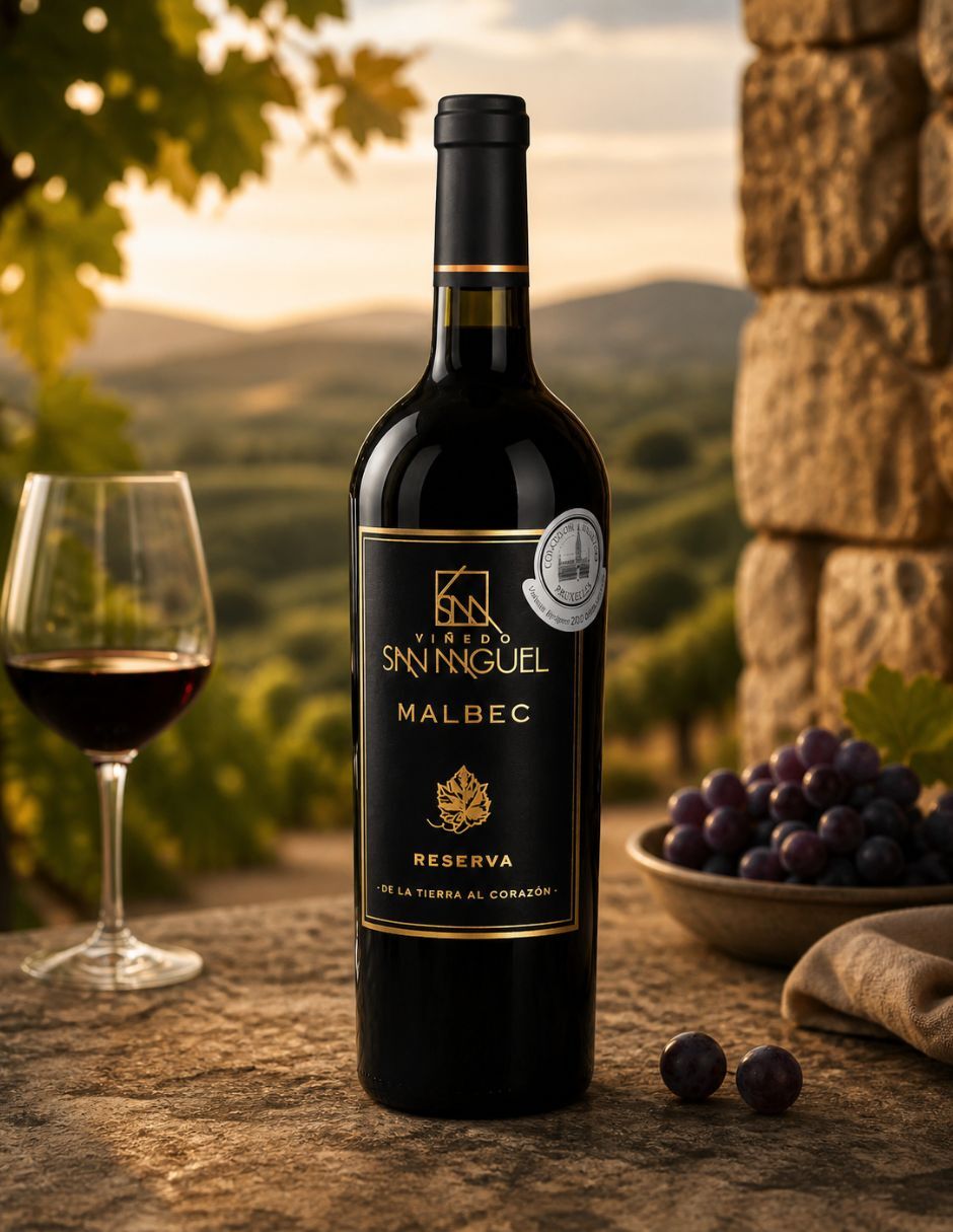 Vino tinto malbec Viñedo San miguel México 750 ml 3