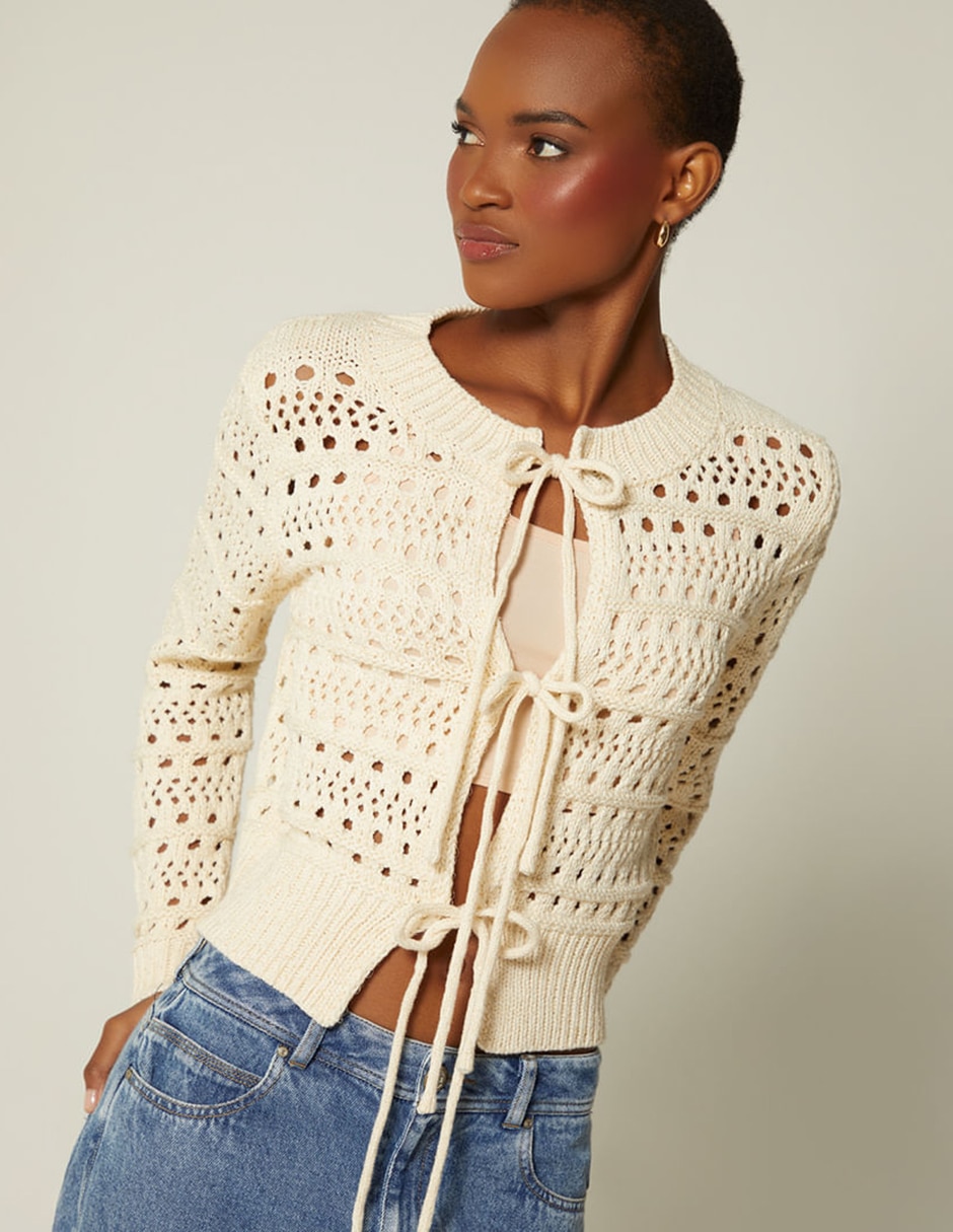 Suéter studio f cuello redondo para mujer