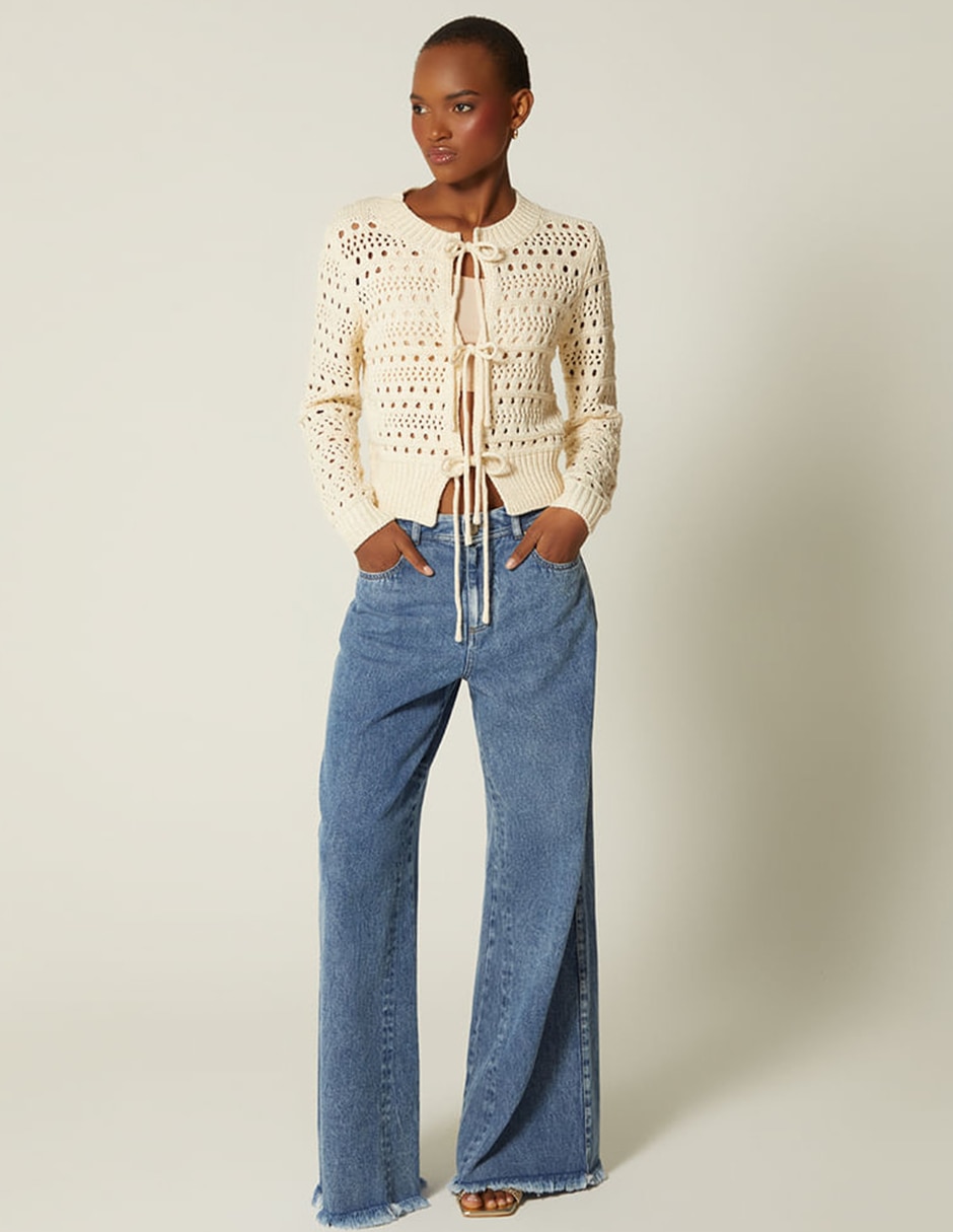 Suéter studio f cuello redondo para mujer