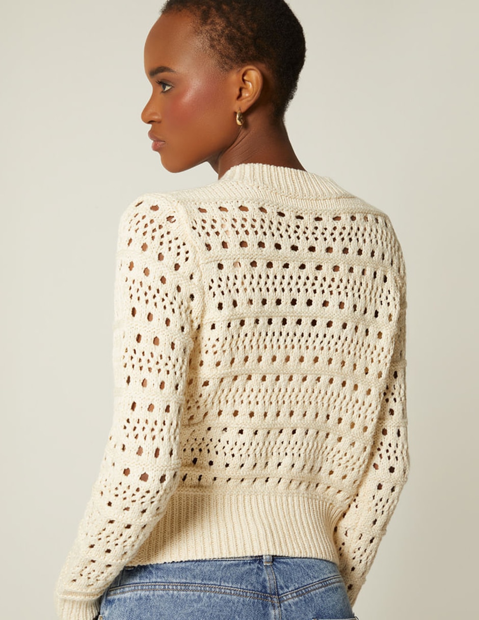 Suéter studio f cuello redondo para mujer