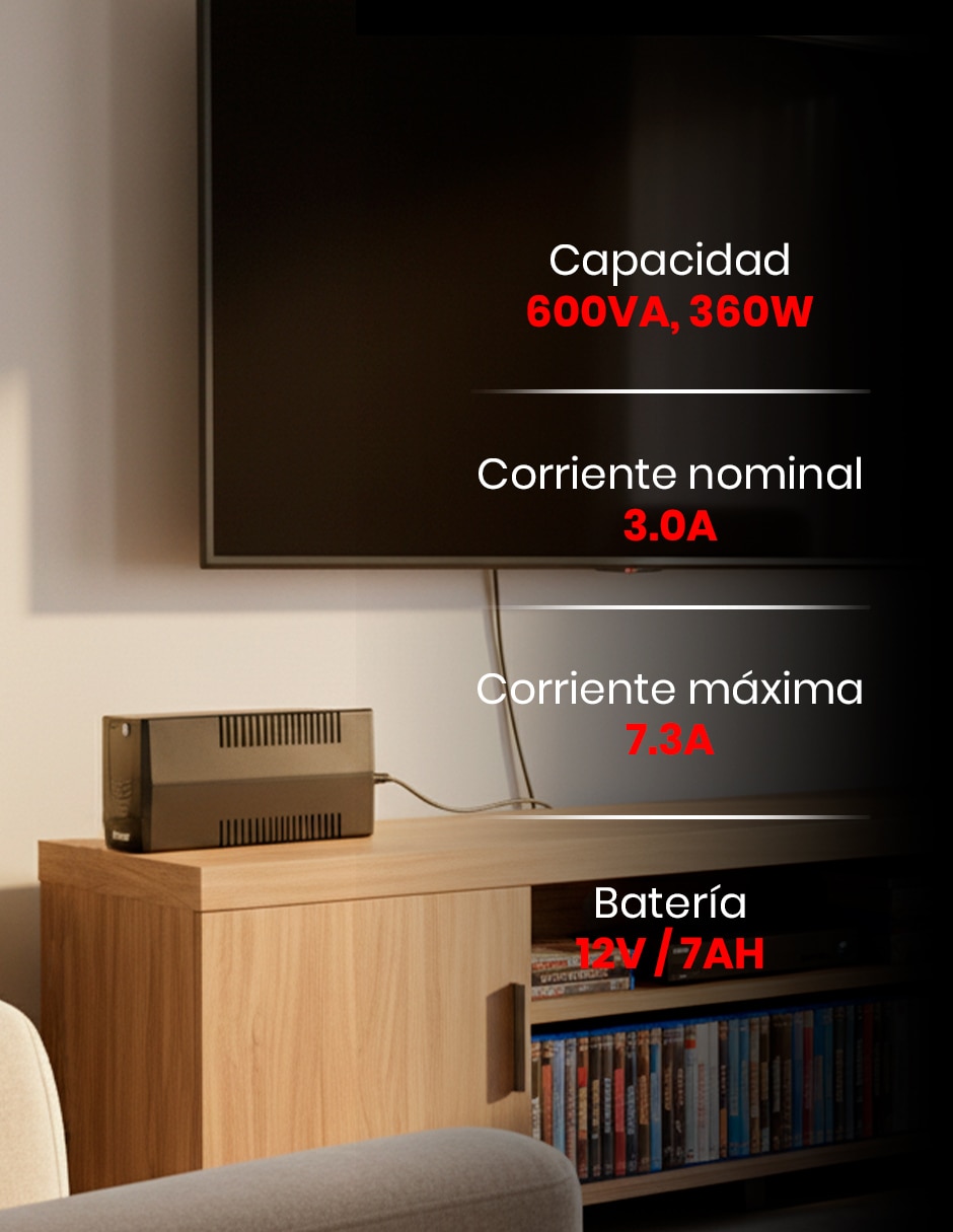 Supresor de picos Energizer ERENUPS6VA