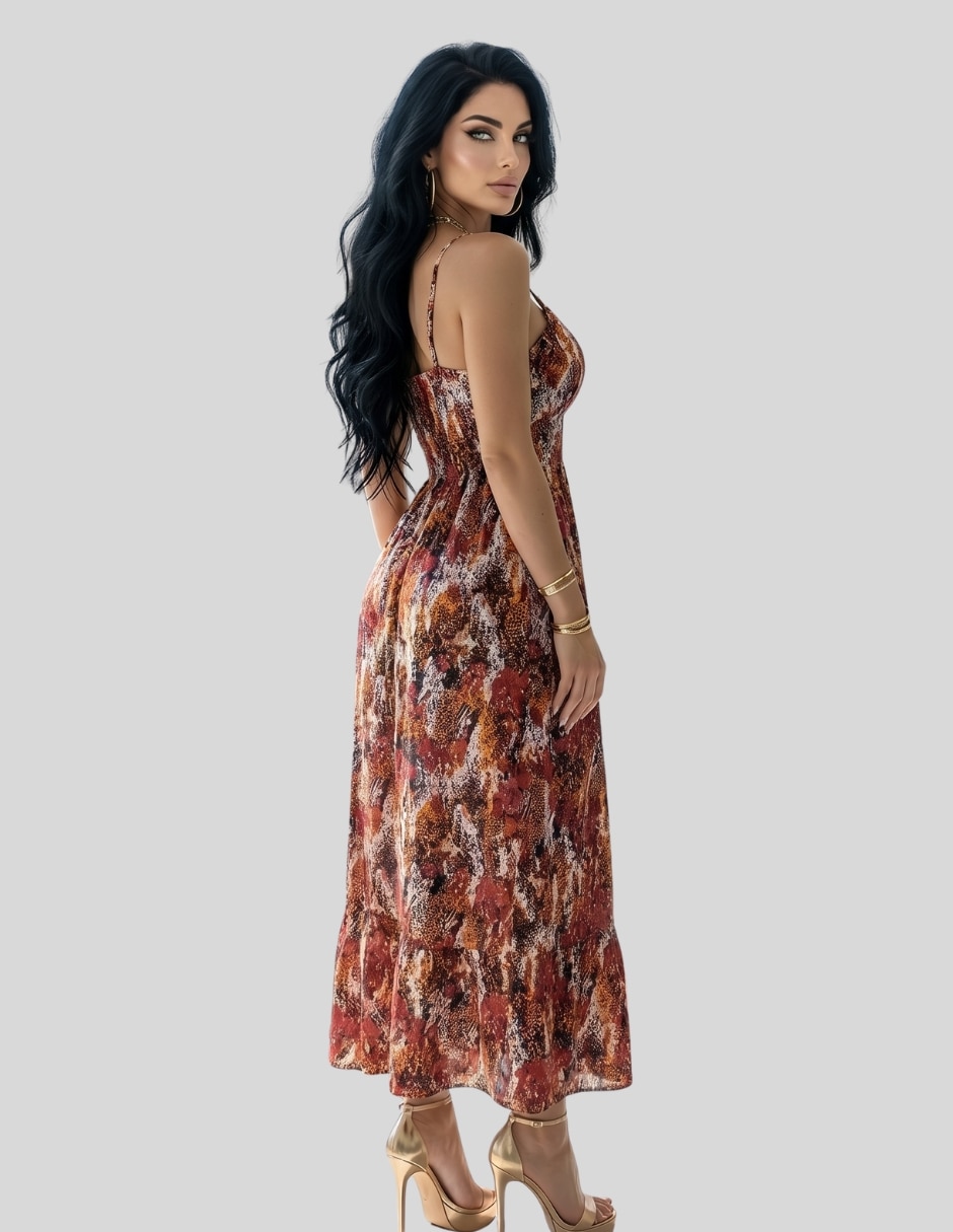 Vestido largo casual Malabis para mujer