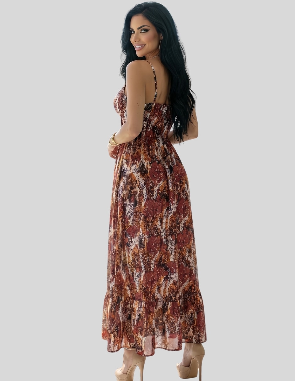 Vestido largo casual Malabis para mujer