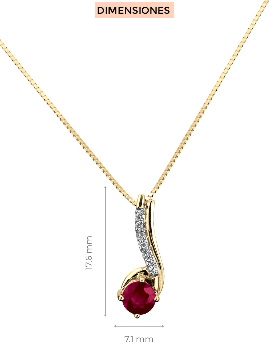 Collar con dije Aura de oro 14 K 3