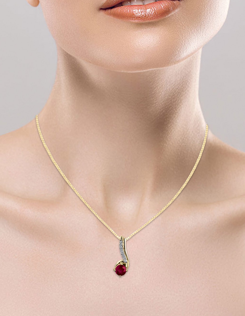 Collar con dije Aura de oro 14 K 2