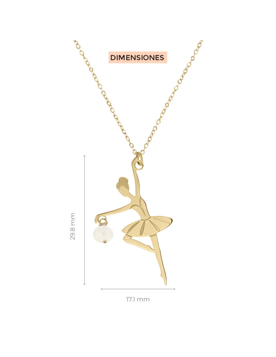 Collar con dije Fianelli Blank de oro 14 K