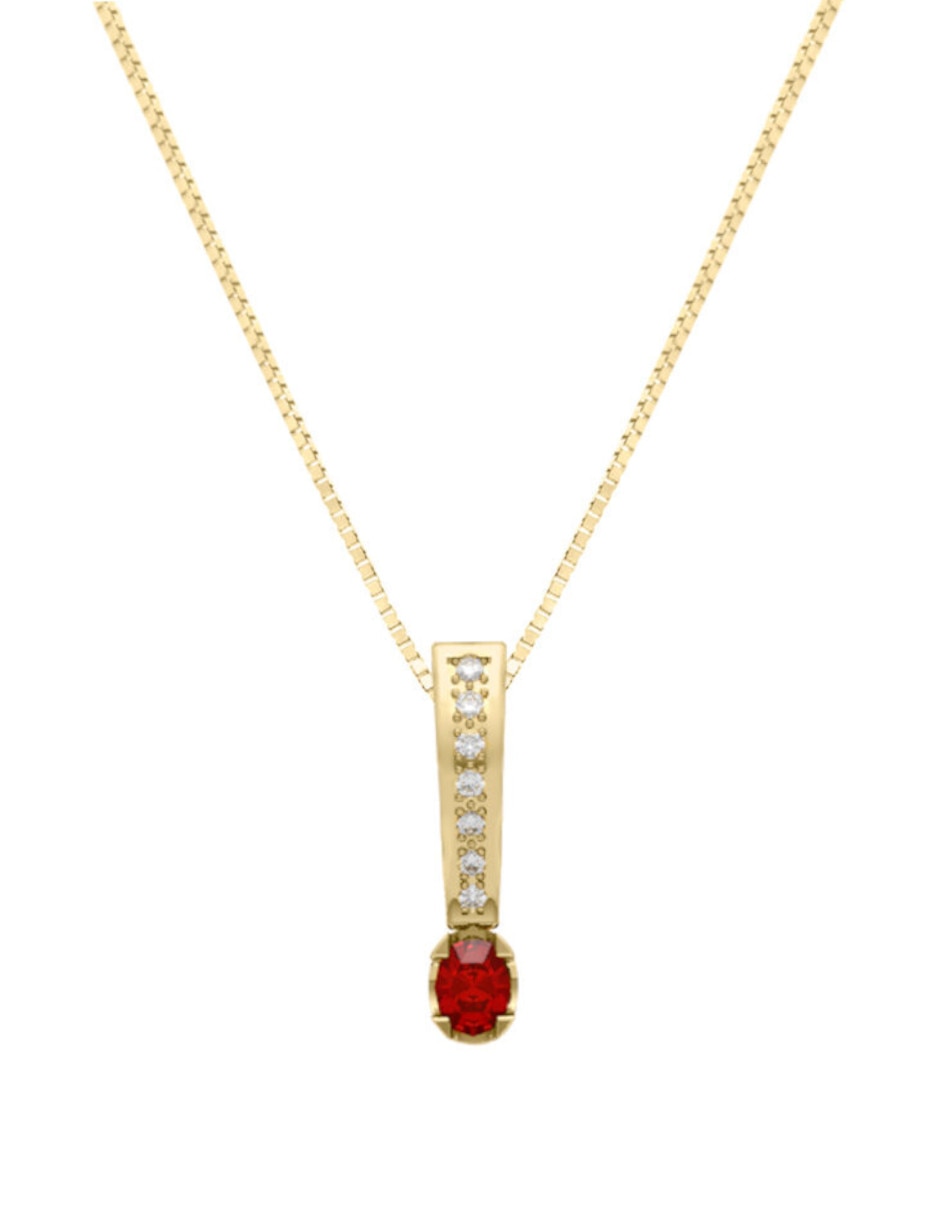 Collar con dije Brillare de oro 14 K