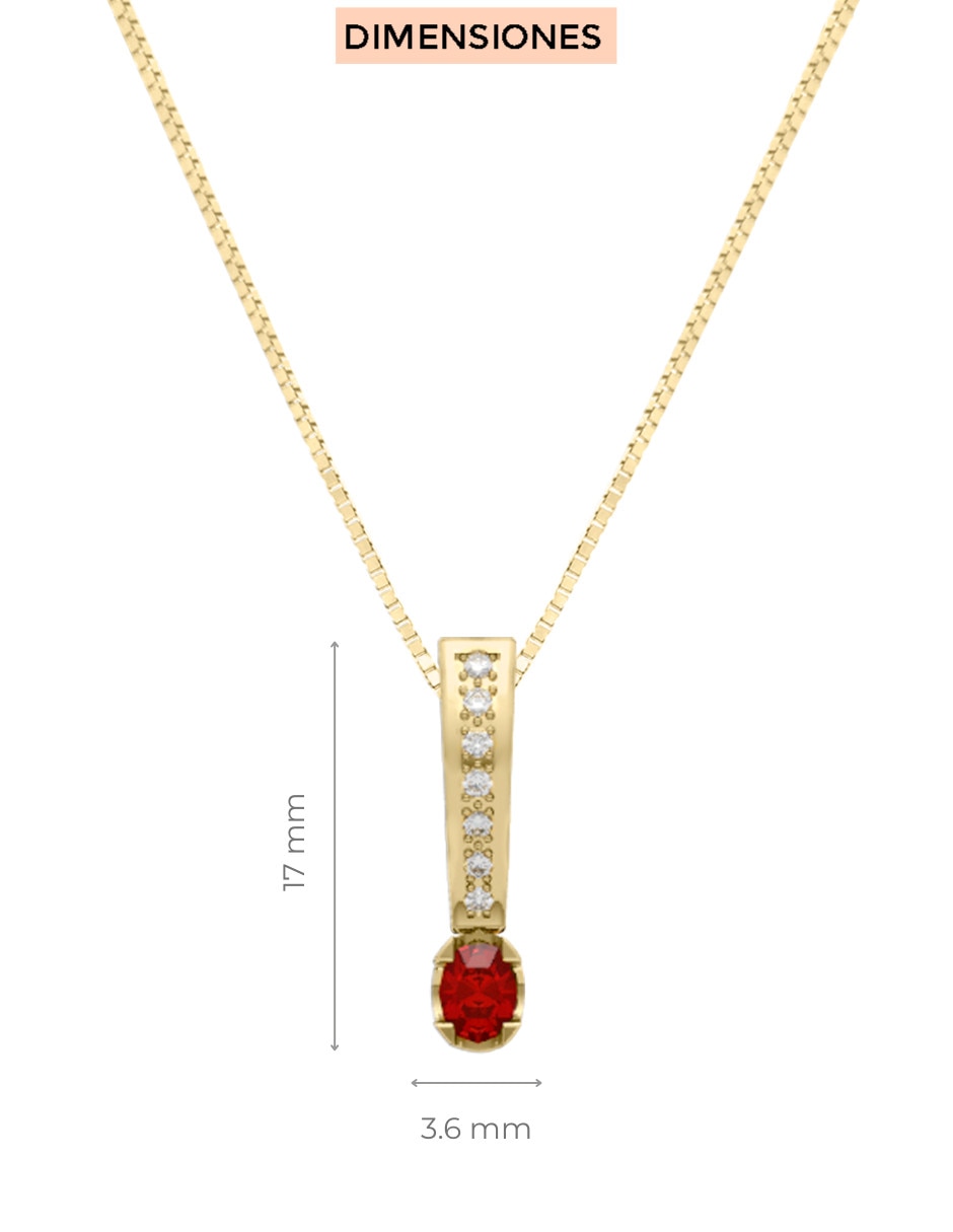 Collar con dije Fascinare Brillare de oro 14 K