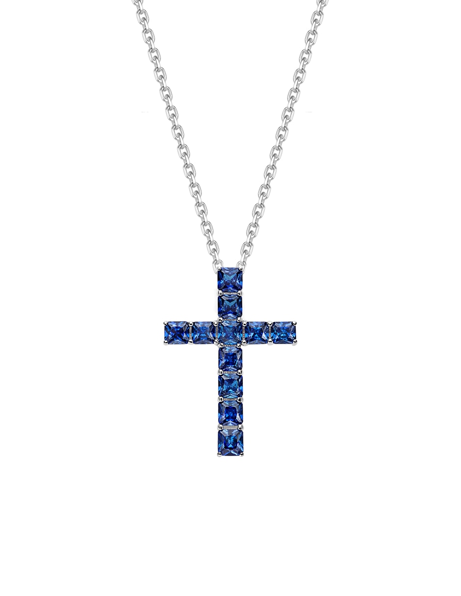 Collar con dije de cruz de plata P 925