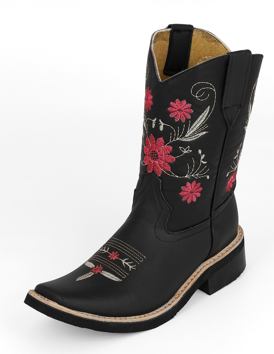 Bota cowboy abajo de la rodilla Rbcollection de piel para mujer