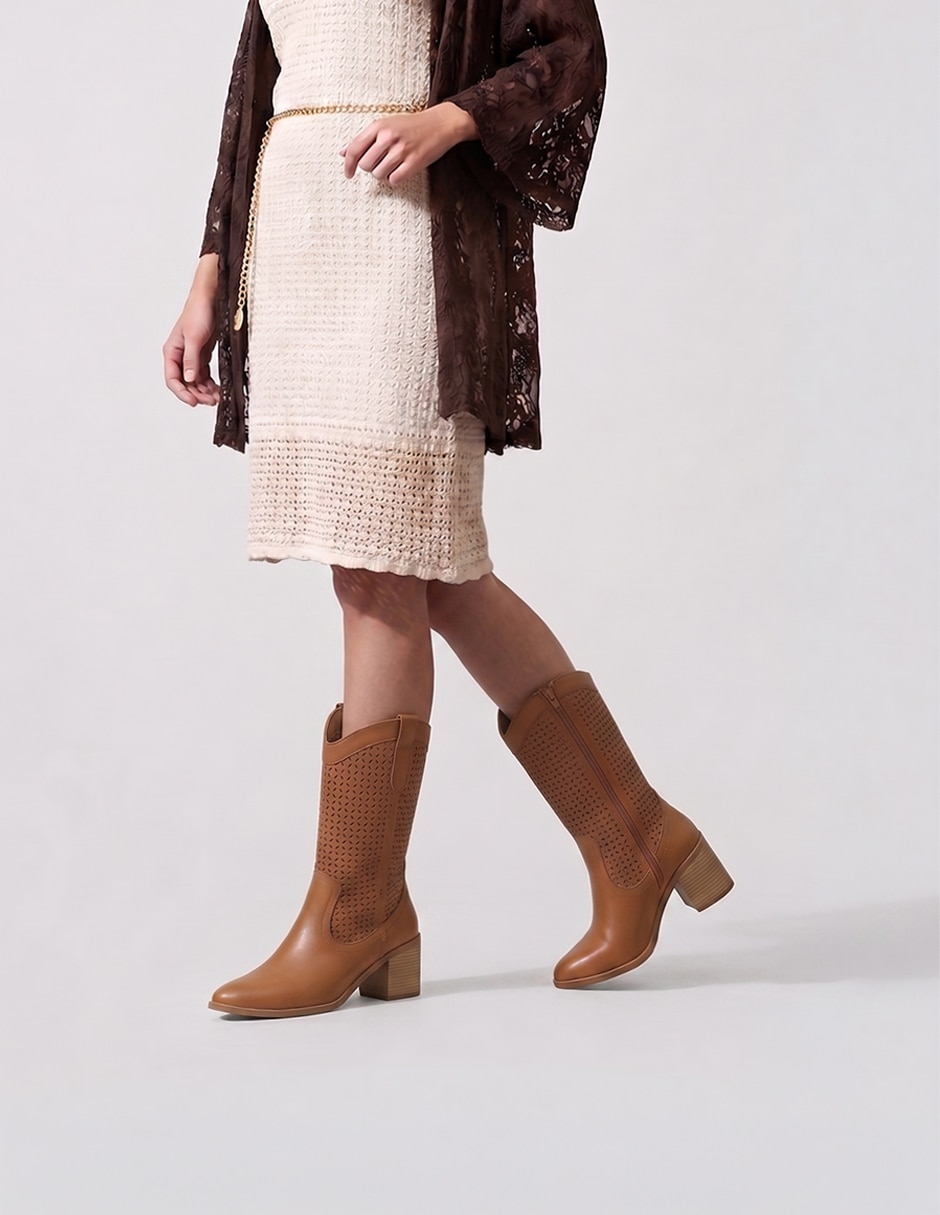 Bota cowboy abajo de la rodilla rbcollection rbvegano para mujer