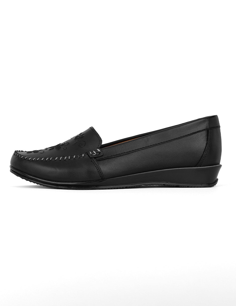 Mocasín de piel para mujer