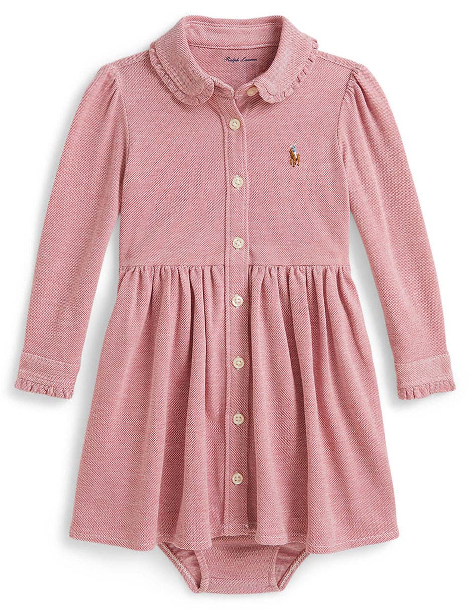 Vestido con calzón manga con puño para bebé niña Vestido con calzón manga con puño para bebé niña