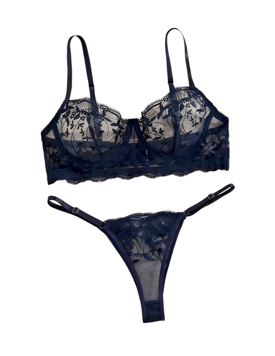 Conjunto de bra y panty Hanna White