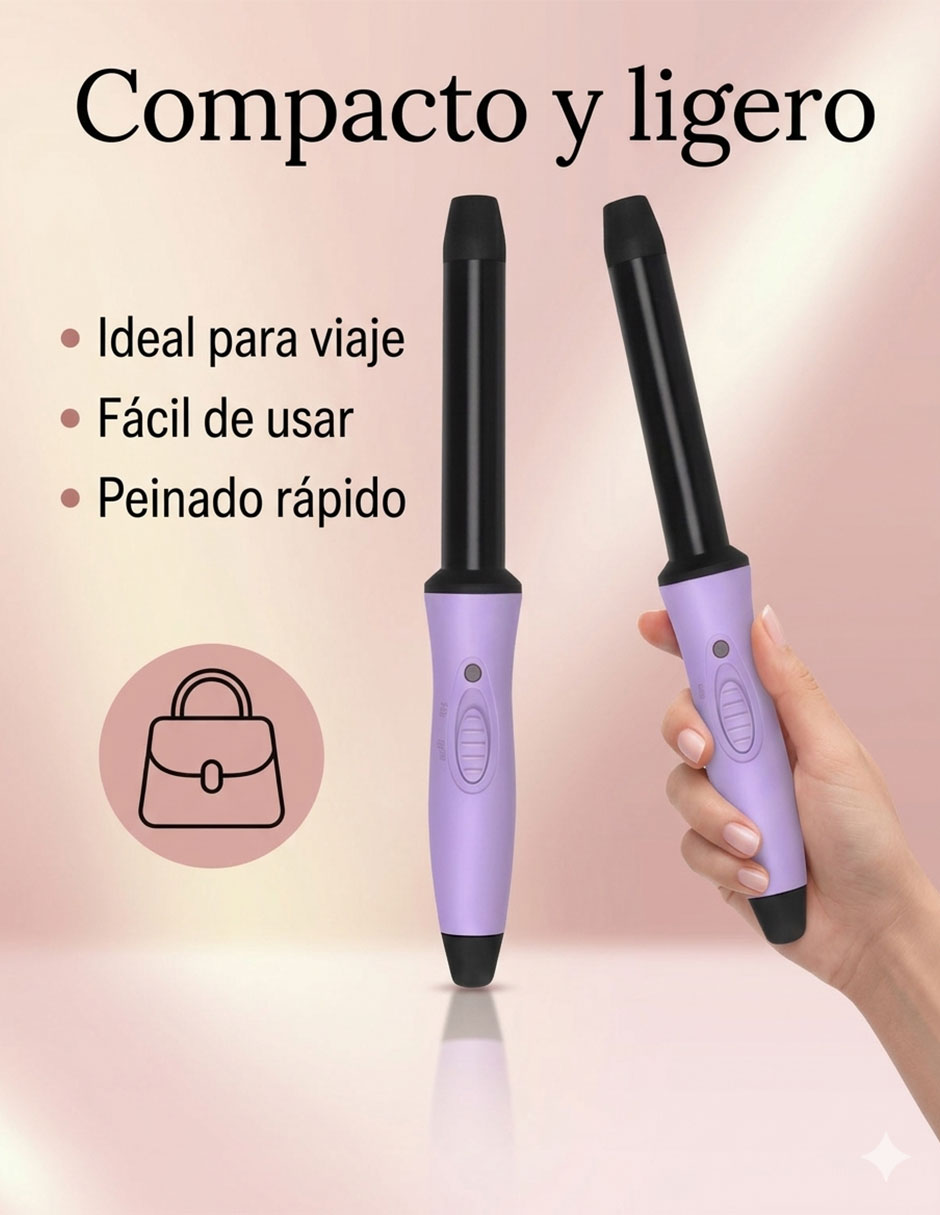 Rizadora de cabello Karma Beauty Mini Curler 32 mm de cerámica - turmalina
