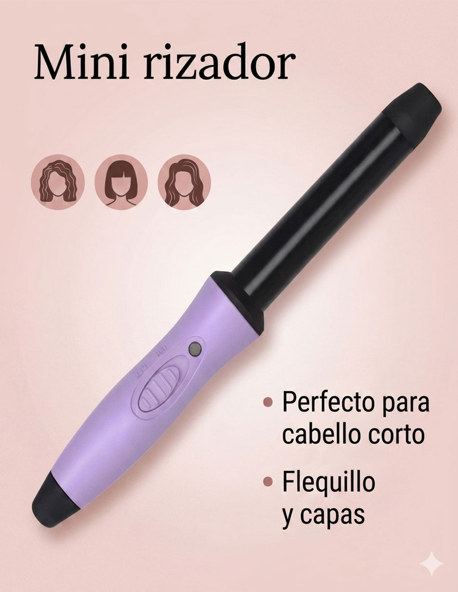 Rizadora de cabello Karma Beauty Mini Curler 32 mm de cerámica - turmalina