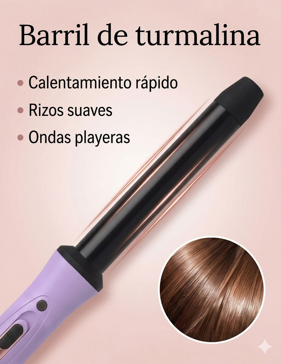 Rizadora de cabello Karma Beauty Mini Curler 32 mm de cerámica - turmalina