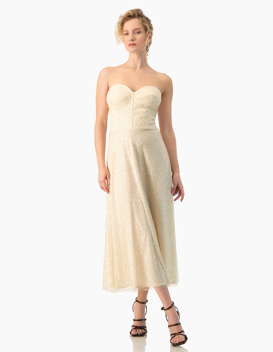 Vestido midi de fiesta Ivonne Couture para mujer