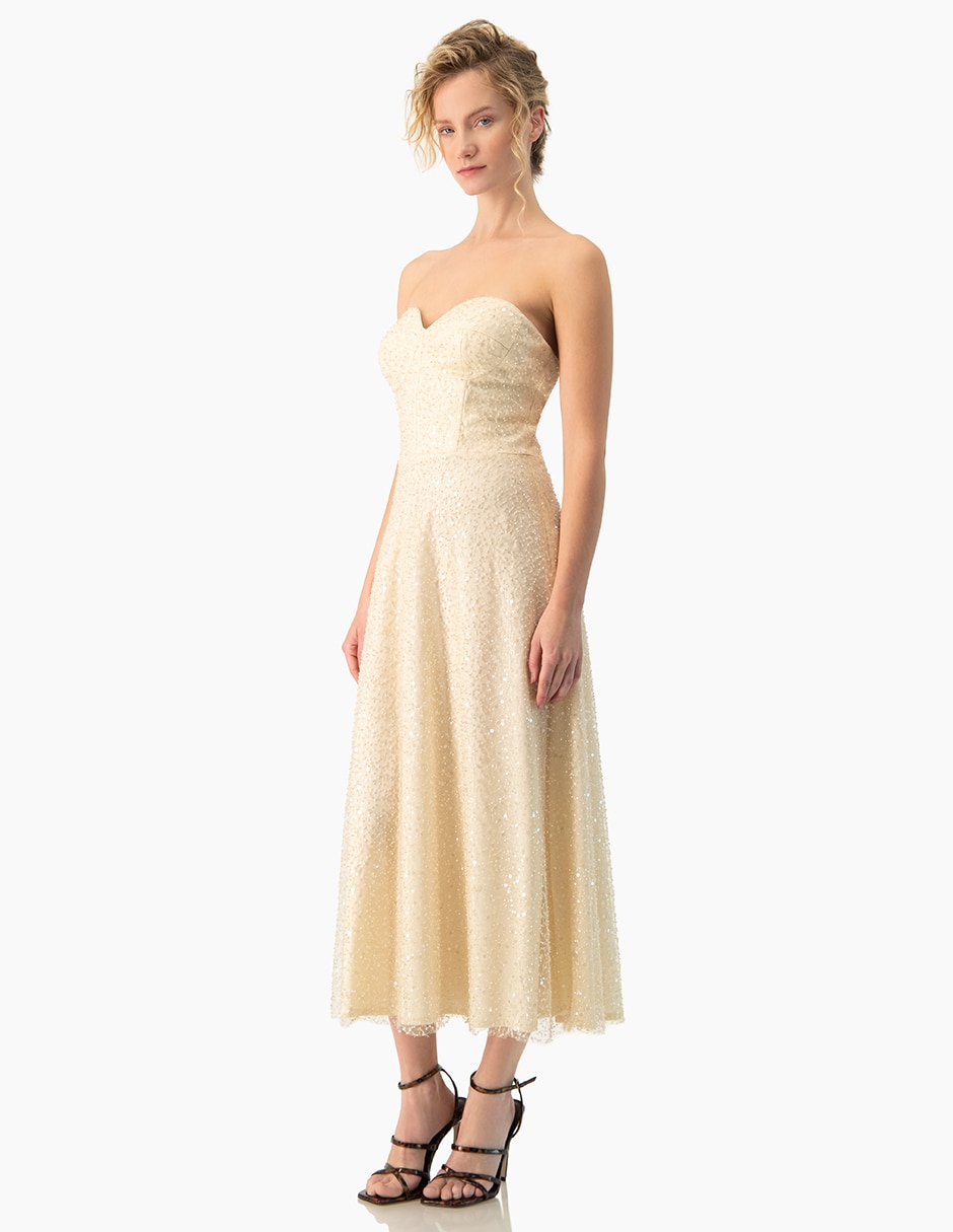 Vestido midi de fiesta Ivonne Couture para mujer