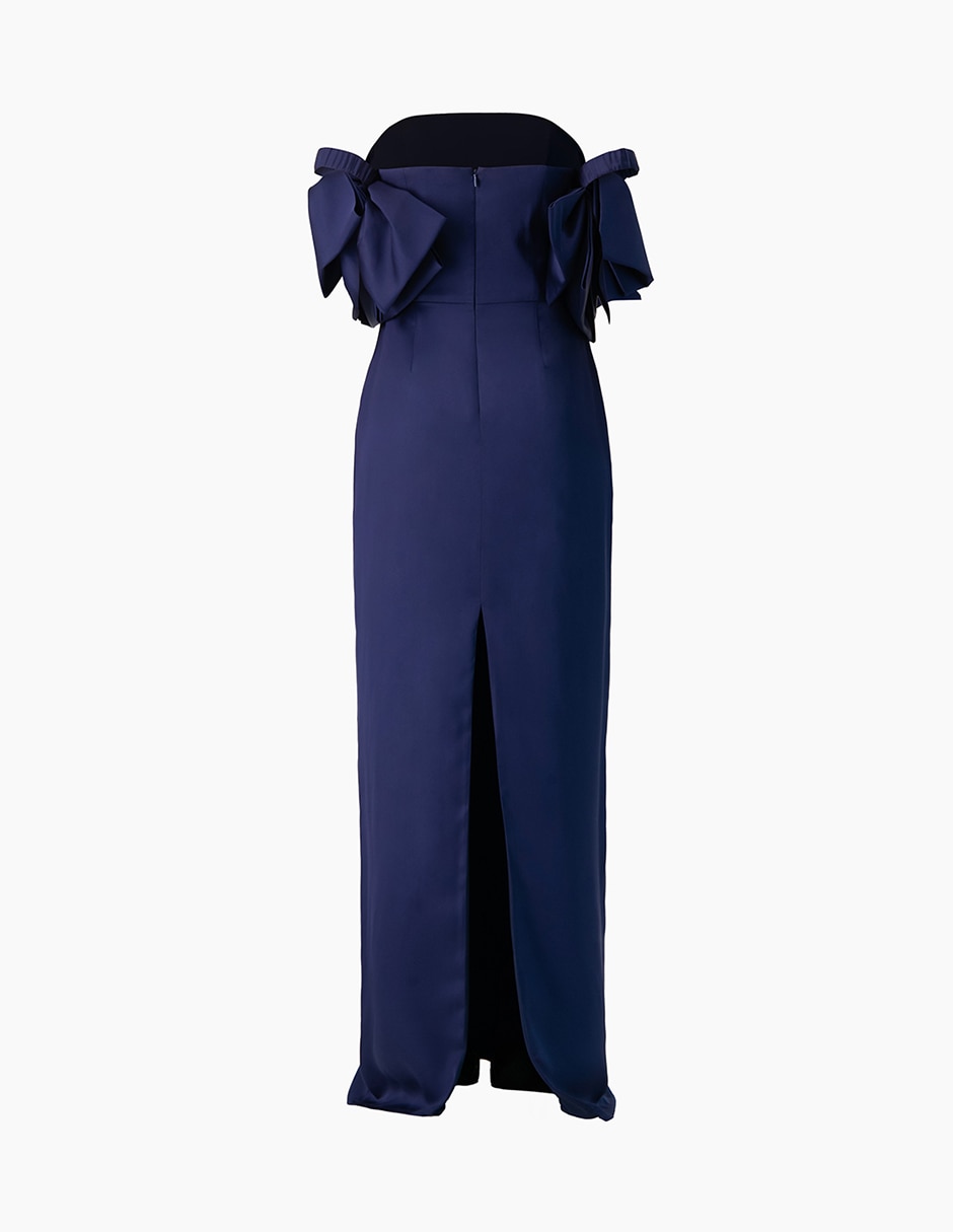 Vestido de fiesta largo Ivonne Couture escote bardot