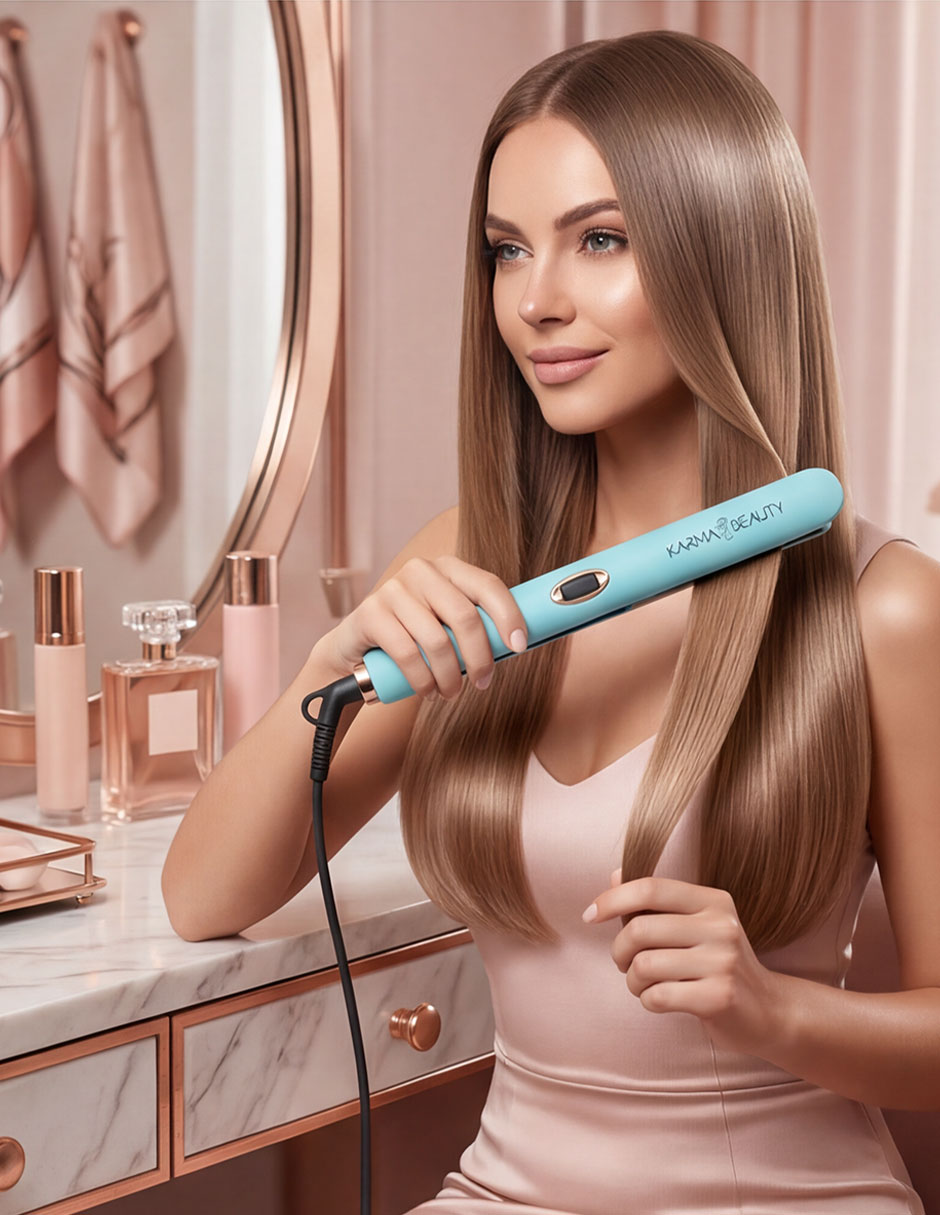 Alaciadora Karma Beauty Ultrasonic placas de titanio