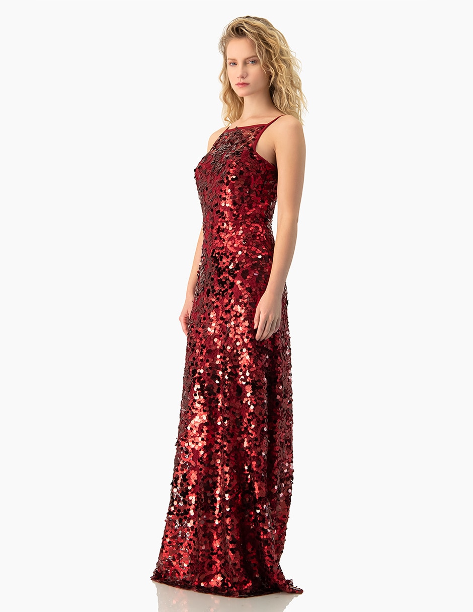 Vestido largo de fiesta Ivonne Couture escote regular