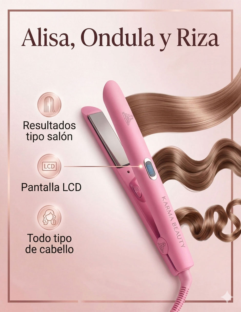 Alaciadora Karma Beauty Zen placas de titanio